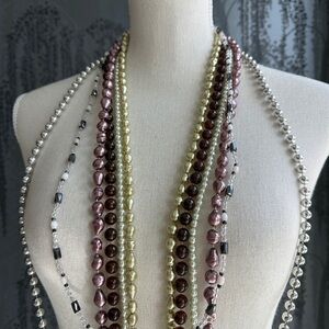 Elegant Bundle of Multi color Beaded Necklaces and bracelets